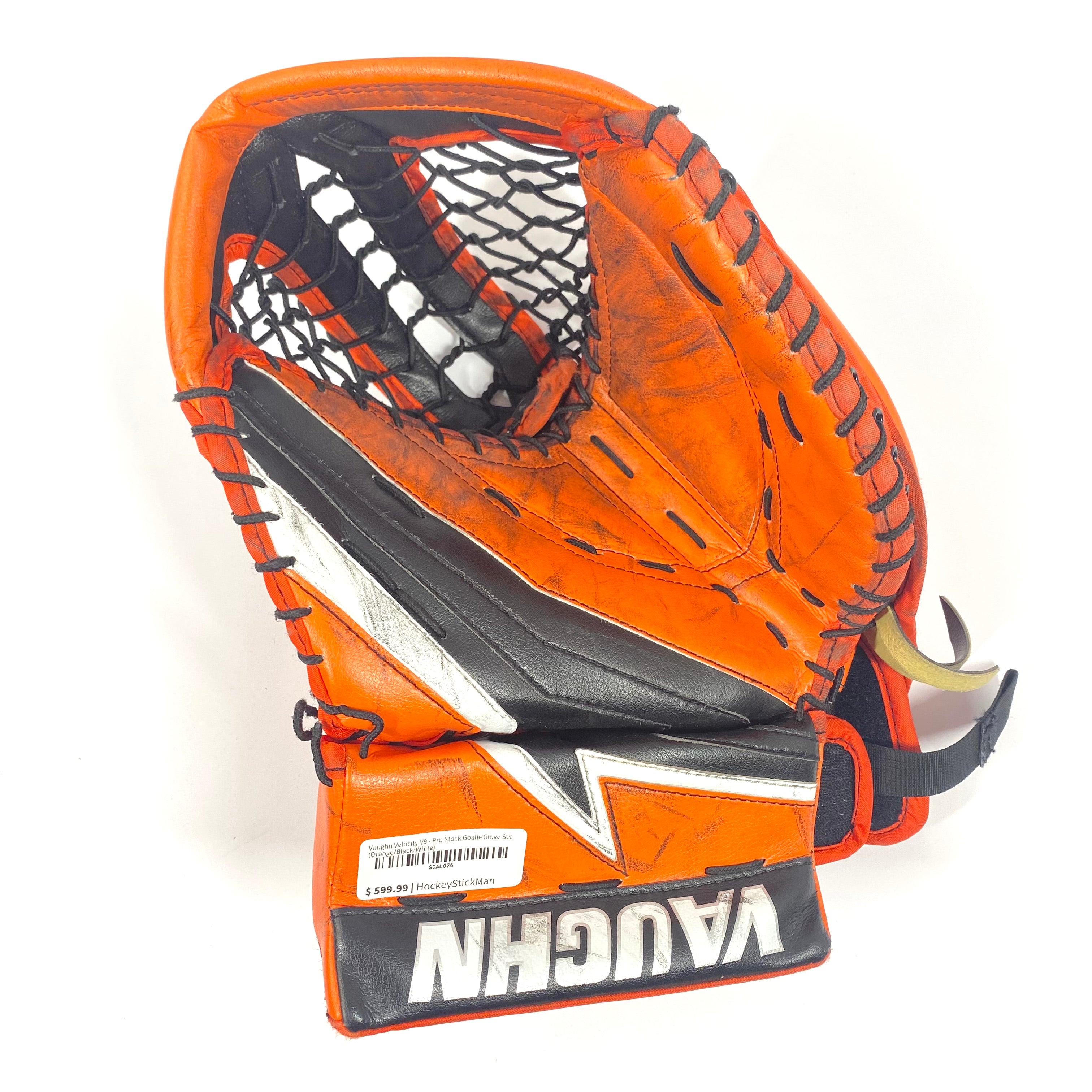 Vaughn Velocity V9 - Gant de gardien de but Pro Stock d'occasion (orange/noir/blanc)